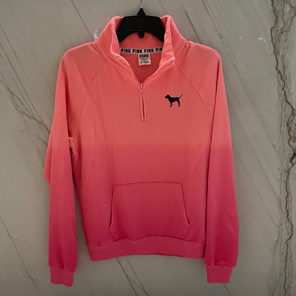 VS Pink - gradient quarterzip sweatshirt